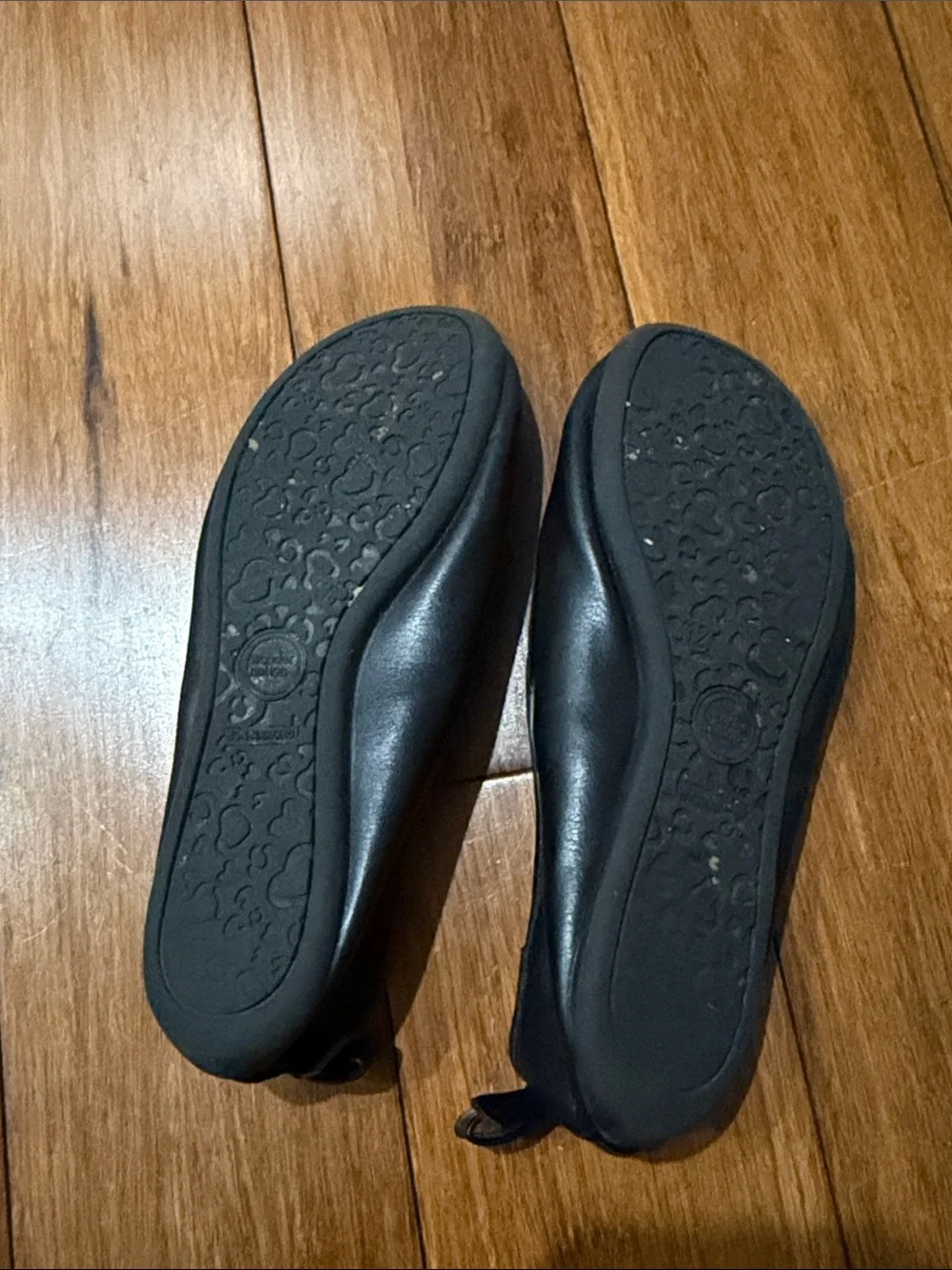 wonder nation Black Girls Ballet Flats with Elastic Strap size 12